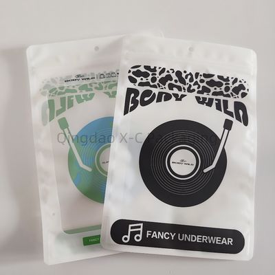 Thẻ làm theo yêu cầu Stand Up pouch tái sử dụng cho quần lót vải với zip có thể khóa lại