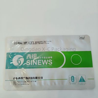 in tùy chỉnh ba bên túi niêm phong có thể đóng lại túi nhôm Foil Mylar cho y học