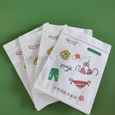 Bao bì giấy bông hình chữ nhật với ziplock 10 màu tùy chỉnh in
