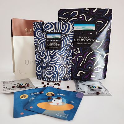 Bao bì túi nhựa hình chữ nhật thực phẩm mờ với Ziplock tùy chỉnh in