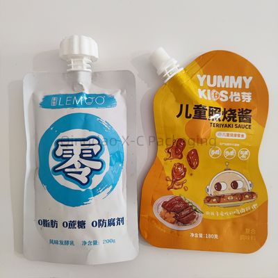 Tùy chỉnh in đứng lên túi với góc hoặc đầu vòi phun tái sử dụng