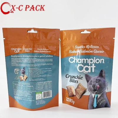 Free Sample Custom Made Re-Sealable Zip Lock Dog Turtle Cat Treats Snack Package Thẻ đóng gói thức ăn cho thú cưng