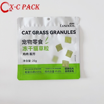 Thẻ đặc biệt có thể khóa lại Zipper Top Pet Dog Treats Feed Bag Moisture-proof Glossy BOPP Plastic Food Grade Packaging